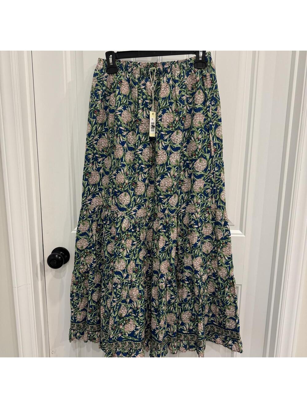 New Max Studio London Floral Print Maxi Skirt Size S